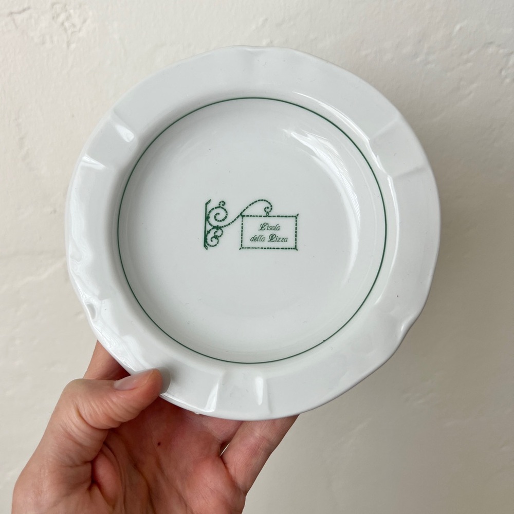 Rare Vintage Richard Ginori Porcelain Ashtray L’Isola della Pizza Rome Italy